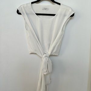 Tie-Front Silk Babaton Tank